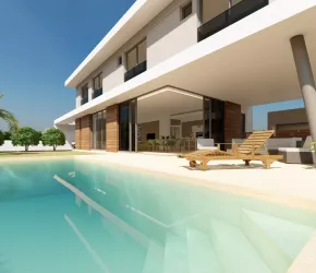 Villas next to the sandy beach, Larnaca